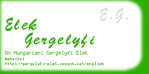 elek gergelyfi business card